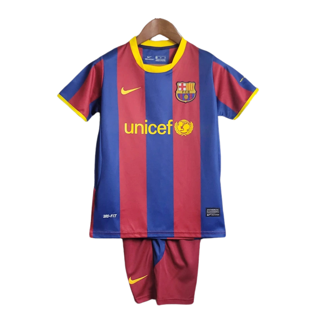 Kids Retro Barcelona Home Kit 10/11