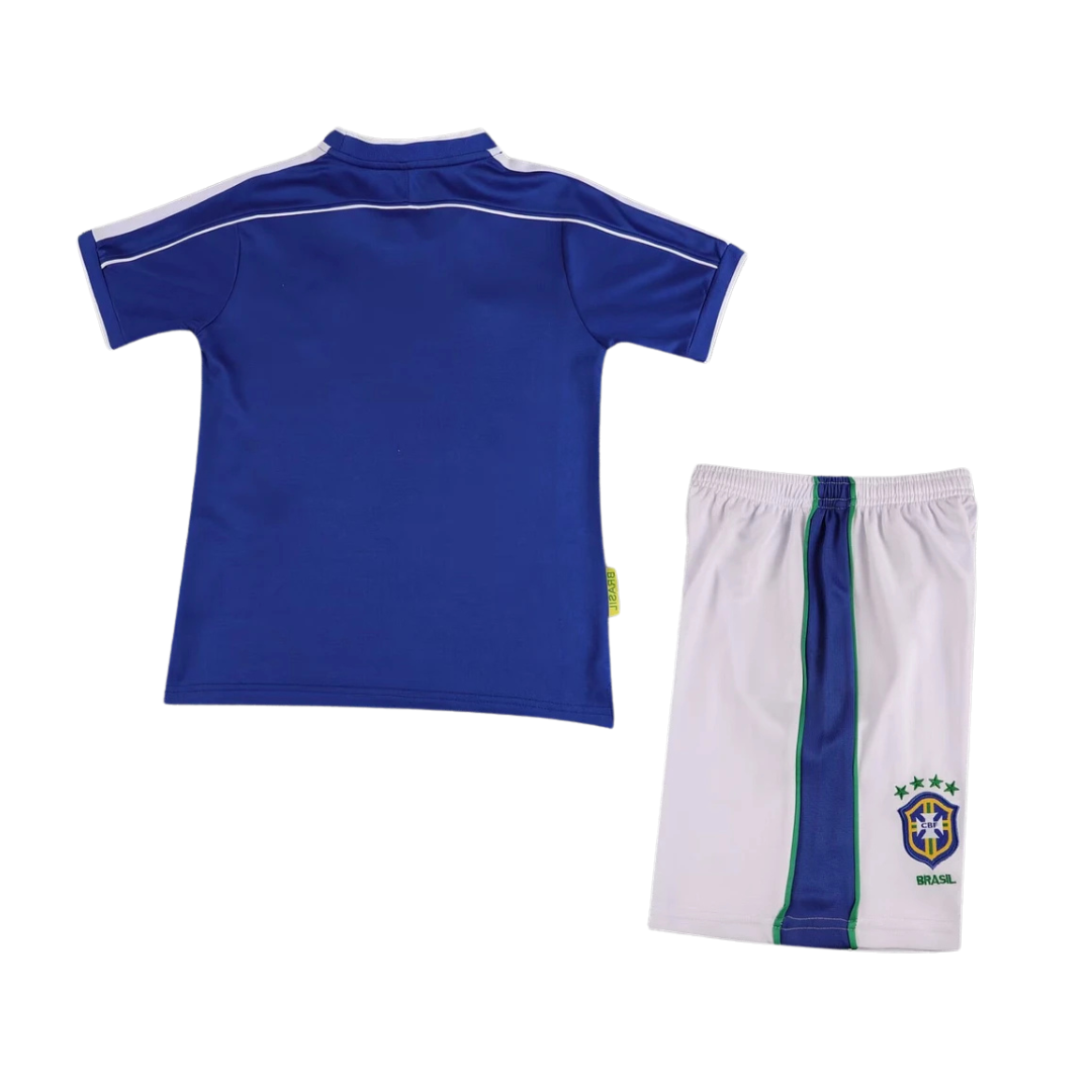 Kids Retro Brazil Away Kit 1998