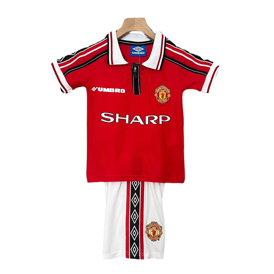 Kids Retro Manchester United Home Kit 98/99