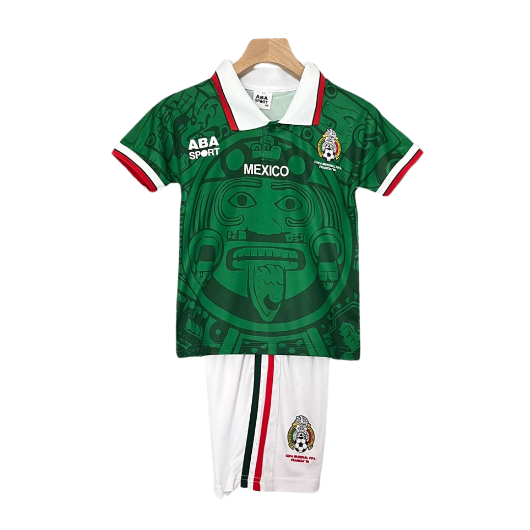 Kids Retro Mexico Home Kit 1998