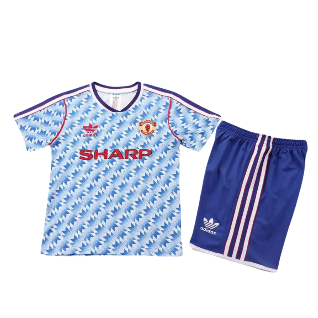Kids Retro Manchester United Away Kit 91/92