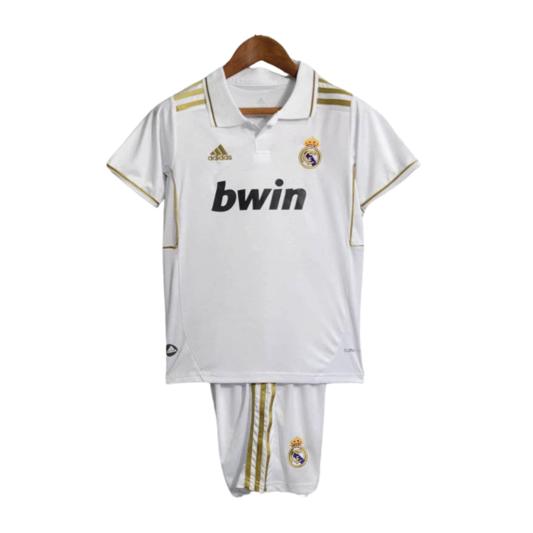 Kids Retro Real Madrid Home Kit 11/12