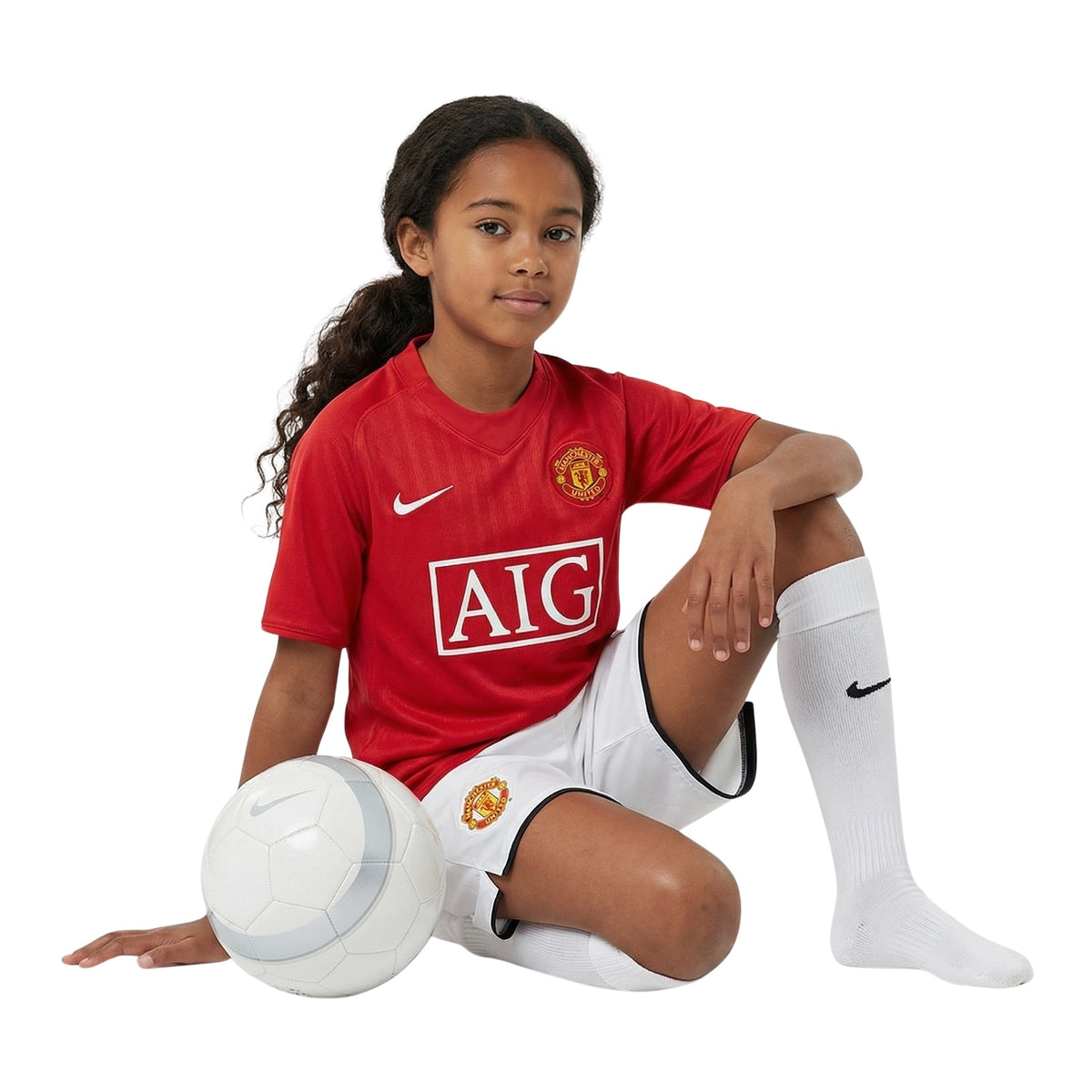 Kids Retro Manchester United Home Shirt 07/08