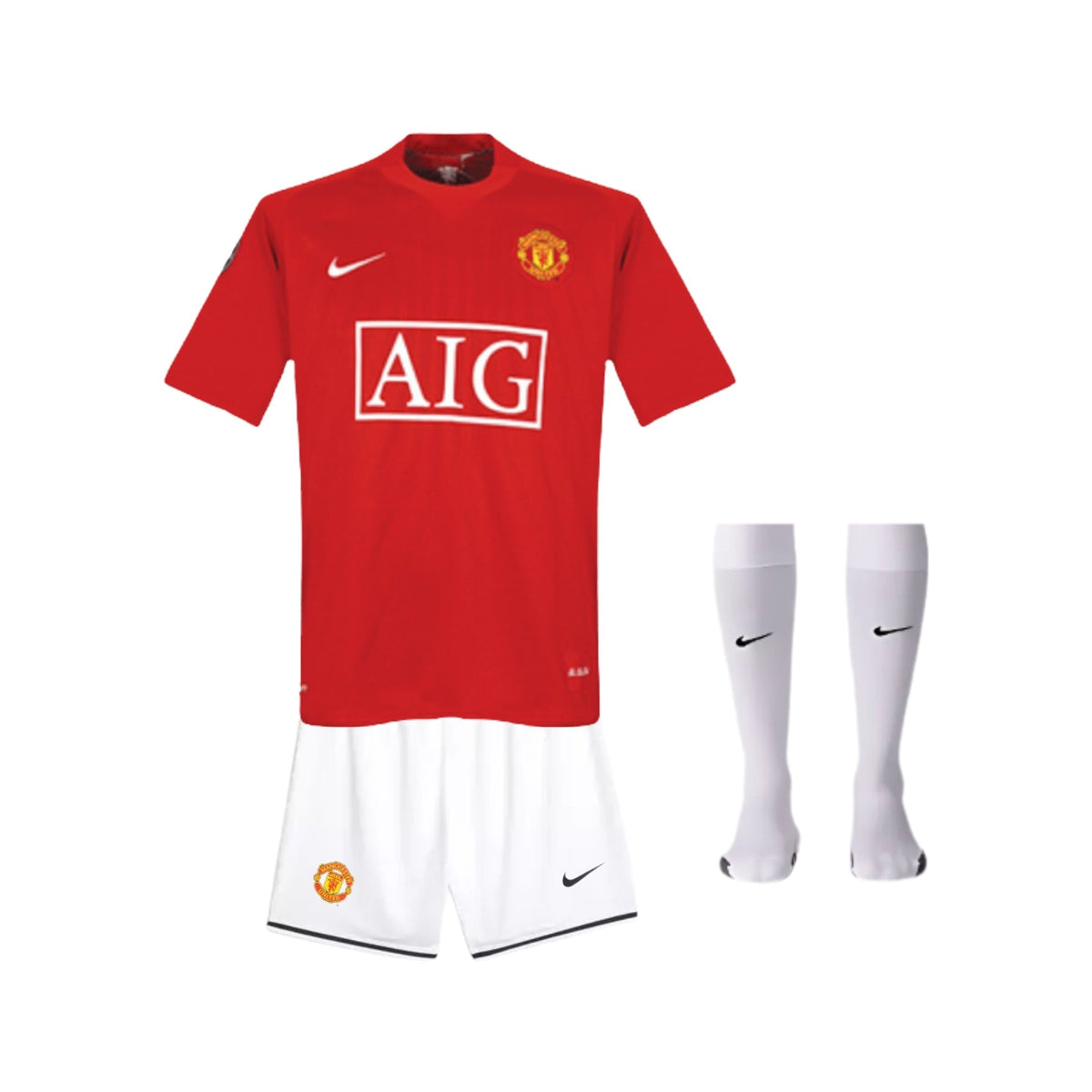 Kids Retro Manchester United Home Shirt 07/08