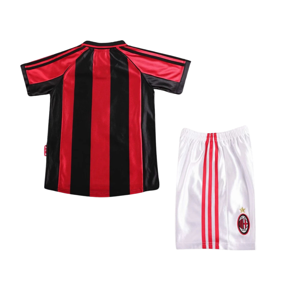 Kids Retro AC Milan Home Kit 98/99
