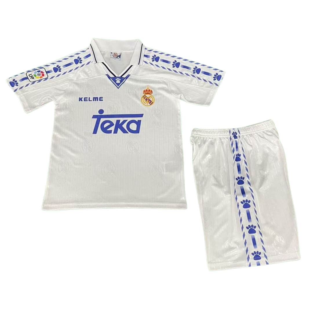 Kids Retro Real Madrid Home Kit 96/97
