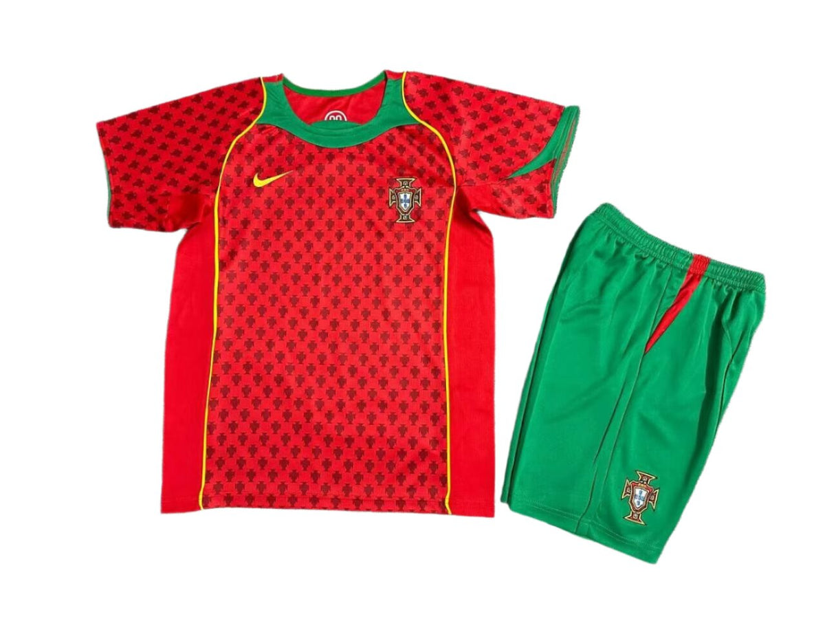 Kids Retro Em Portugal Home Shirt 04/05